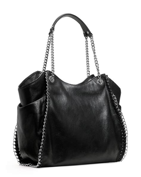 michael michael kors chelsea medium crackled leather tote|Michael Kors black studded handbag.